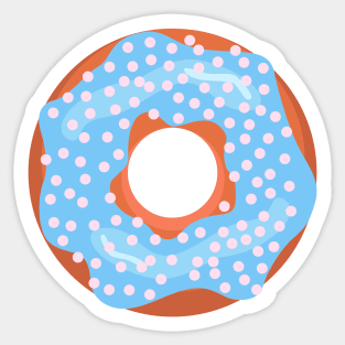 Blue donut with sprinkles. Sticker